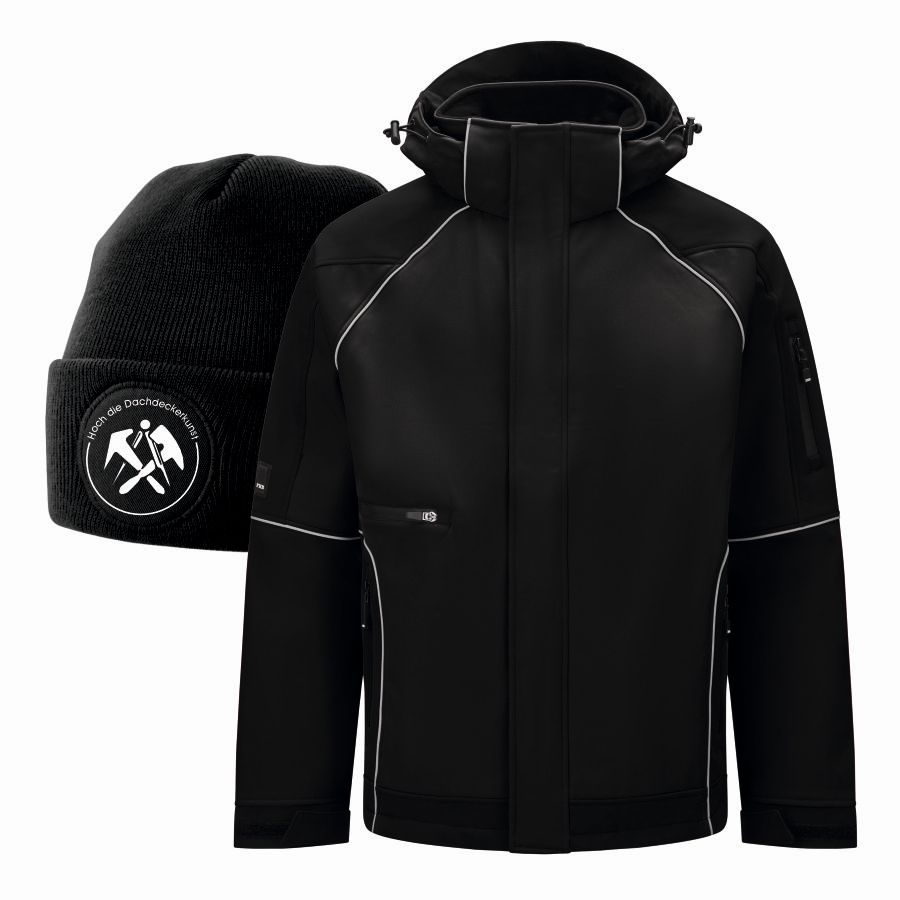785/18 FHB Softshelljacke Walter+Beanie Dachdecker