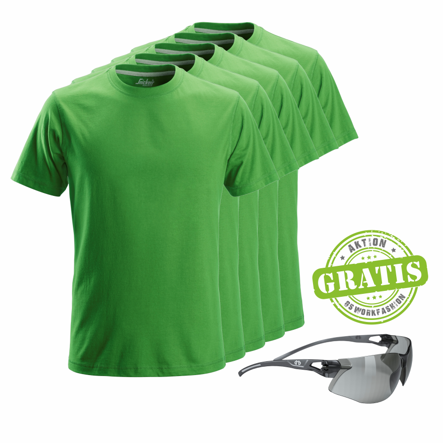 2502 Snickers T-Shirt 5er Pack+gratis Schutzbrille 2502 Snickers T-Shirt 5er Pack+gratis Schutzbrille