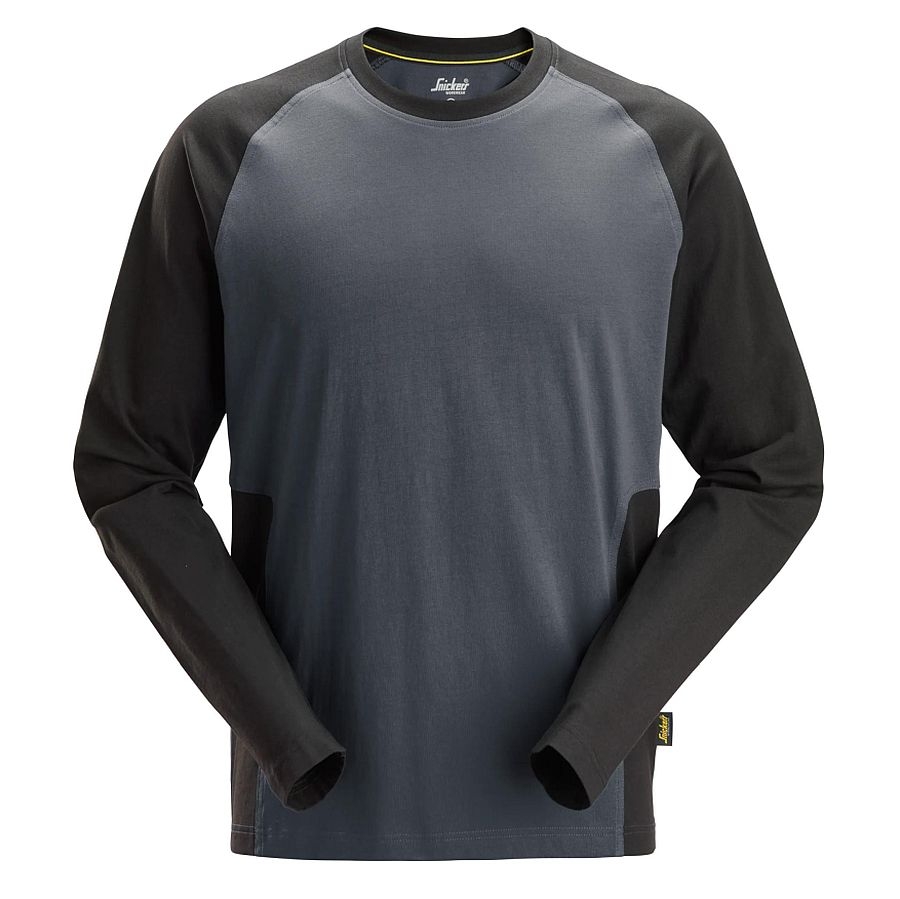 2450 Snickers Zweifarbiges Langarmshirt Baumwolle