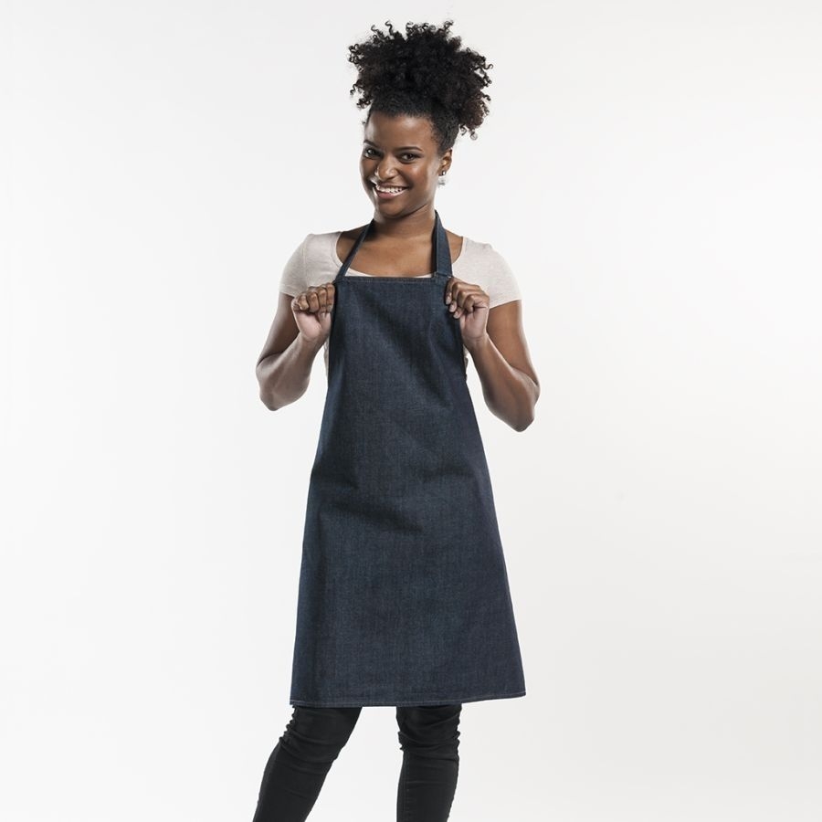 505 Chaud Devant® Latzschürze Plain Blue Denim 31" 505 Chaud Devant® Latzschürze Plain Blue Denim 31"