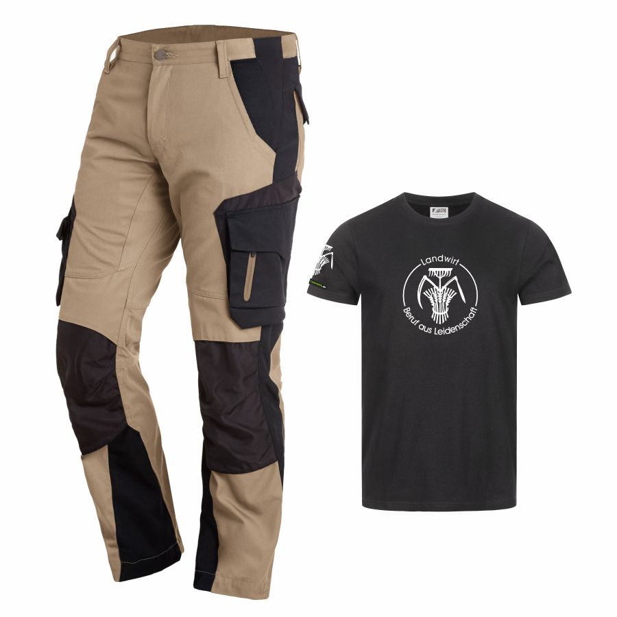 125100 FHB Arbeitshose Florian + T-Shirt Landwirt