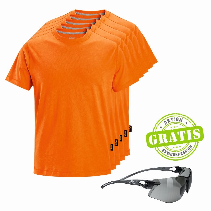 2502 Snickers T-Shirt 5er Pack+gratis Schutzbrille