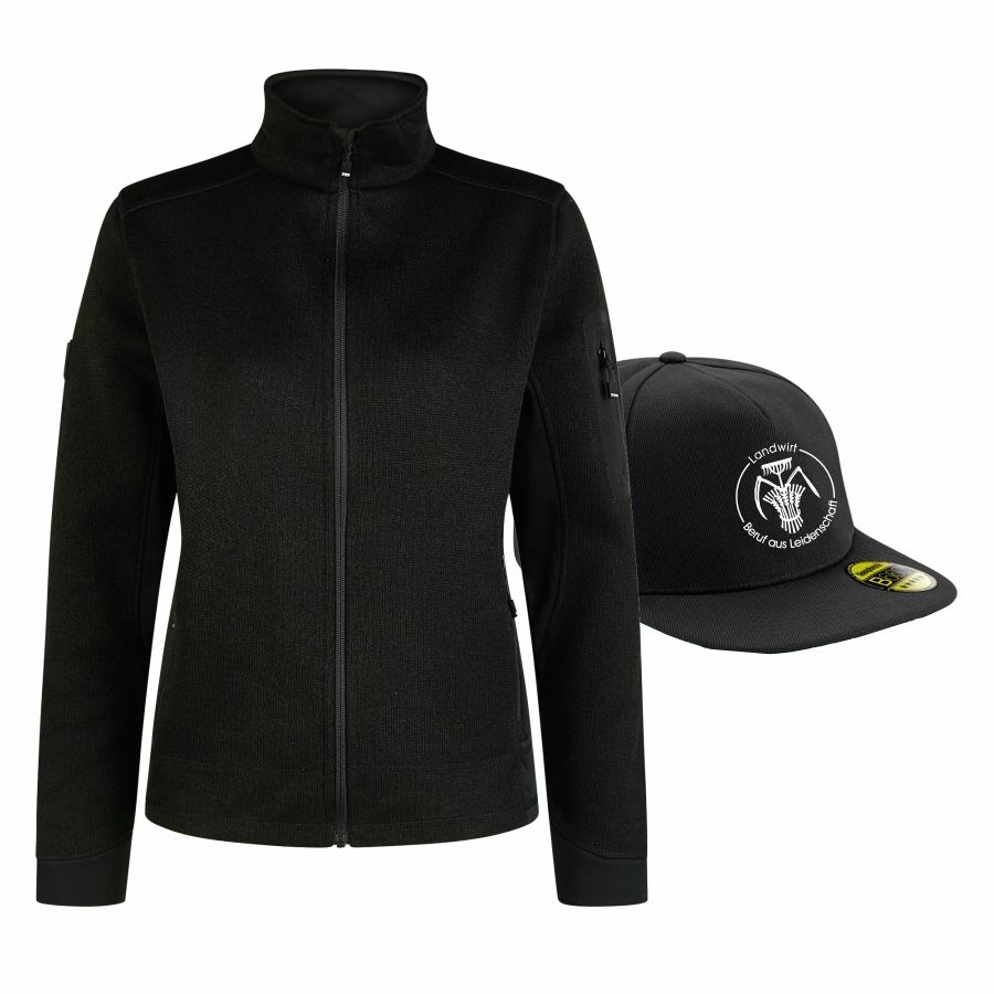 795/96 FHB Strickjacke Marieke + Kappe Landwirt
