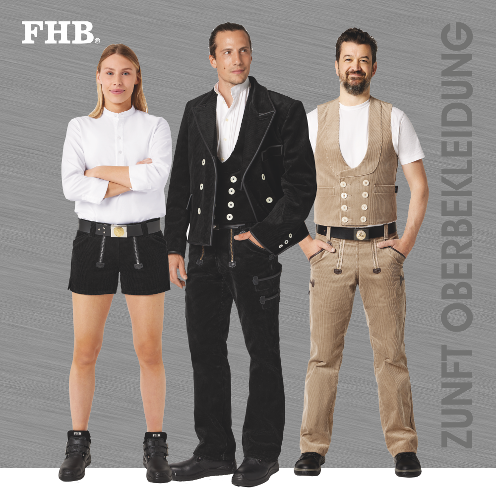 3 Handwerker in FHB Zunftoberbekleidung von FHB