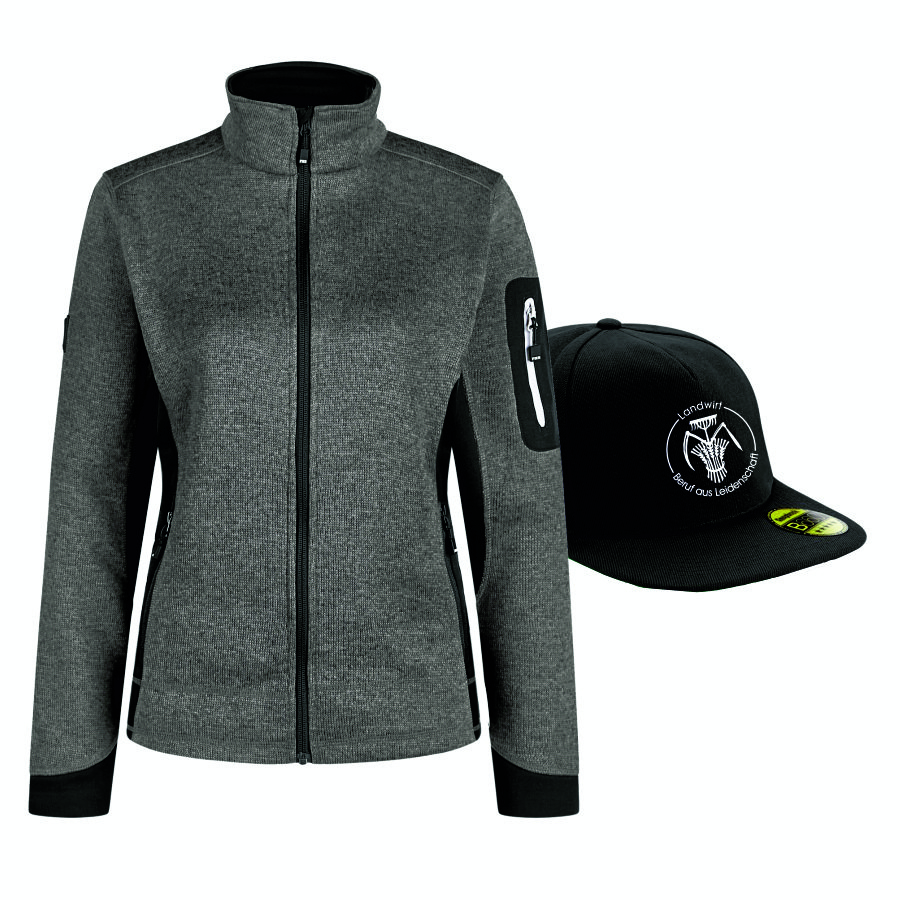 795/96 FHB Strickjacke Marieke + Kappe Landwirt