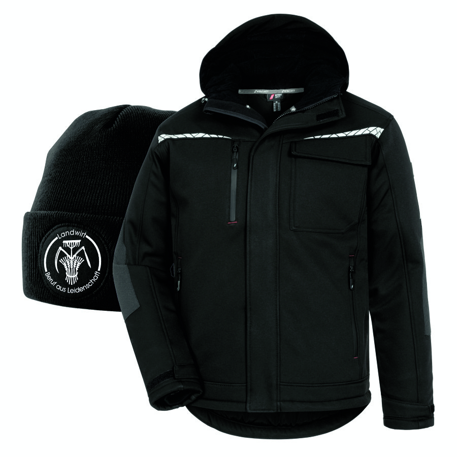 7180W NITRAS Winterjacke Softshell+Landwirt Beanie