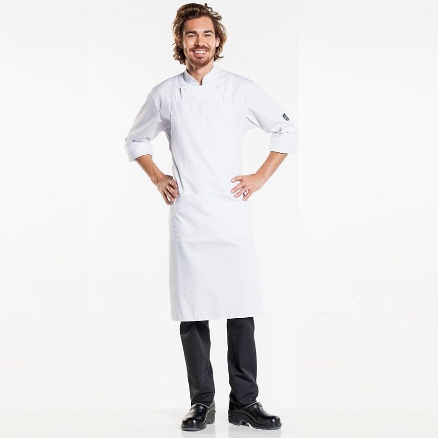 535 Chaud Devant® Latzschürze Cross White 535 Chaud Devant® Latzschürze Cross White