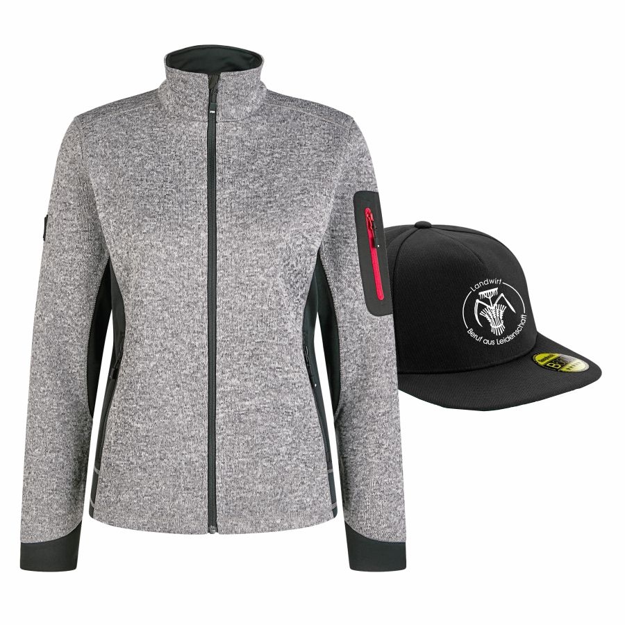 795/96 FHB Strickjacke Marieke + Kappe Landwirt