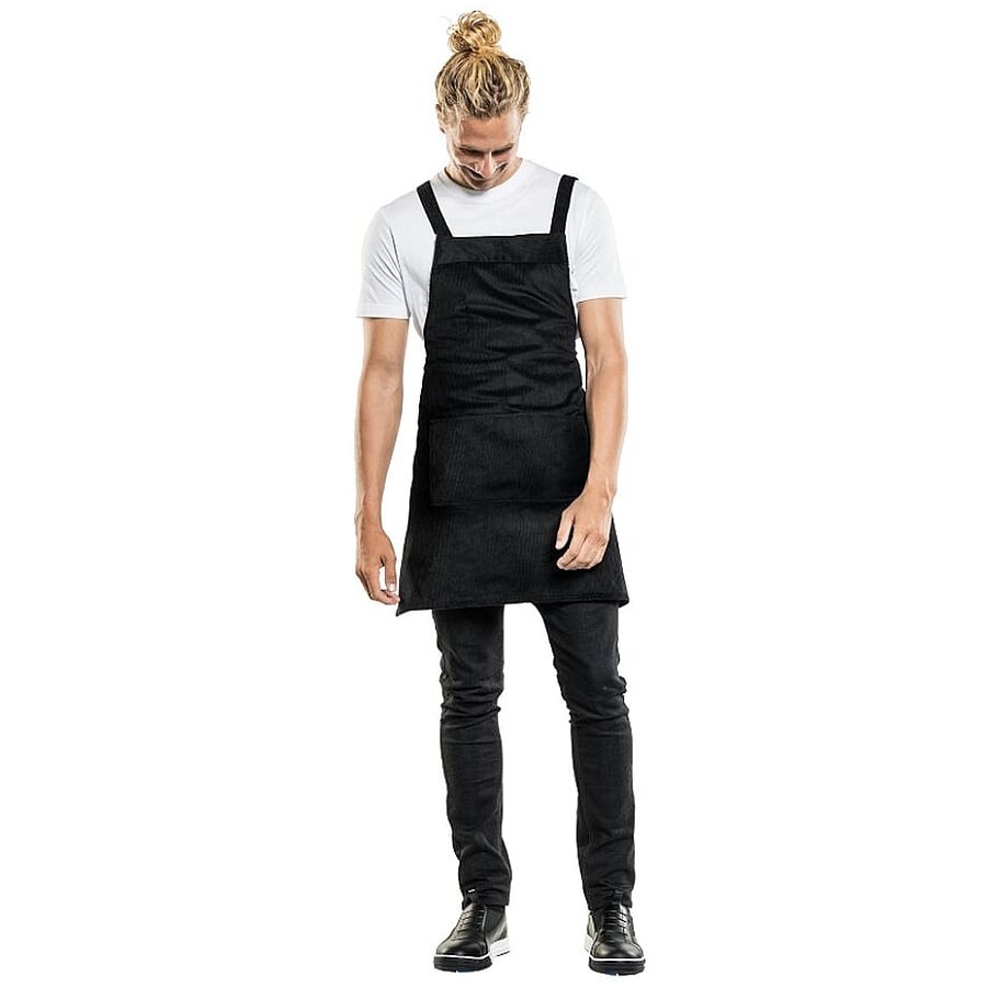 599 Chaud Devant® Latzschürze Cross Black Velvet 599 Chaud Devant® Latzschürze Cross Black Velvet