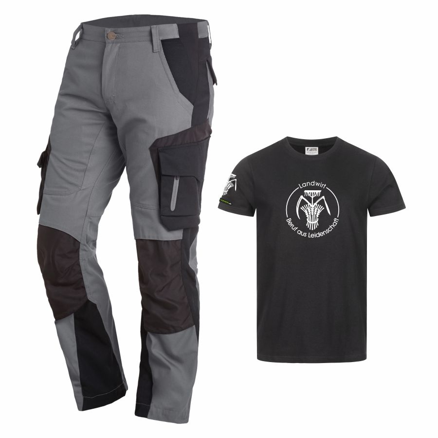125100 FHB Arbeitshose Florian + T-Shirt Landwirt