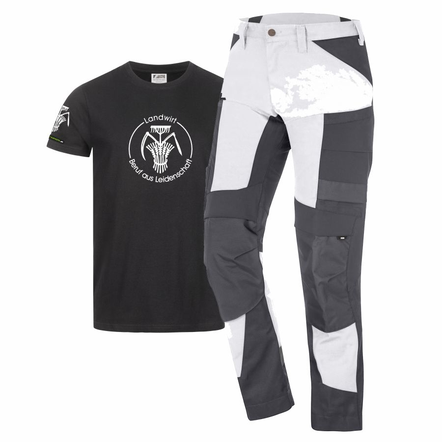 122110 FHB Arbeitshose Leo+Gratis T-Shirt Landwirt