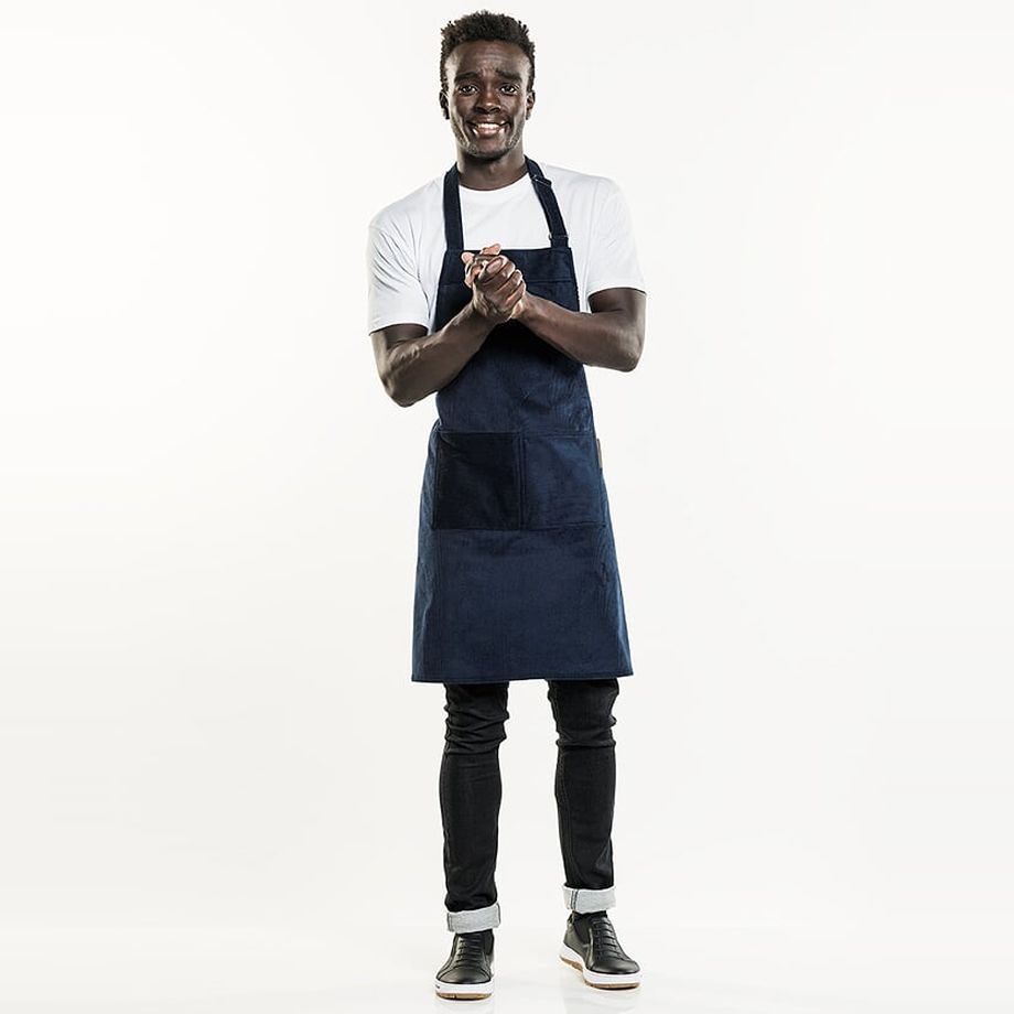 516 Chaud Devant® Latzschürze Blue Velvet 516 Chaud Devant® Latzschürze Blue Velvet