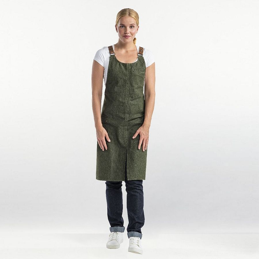 651 Chaud Devant® Schürze Forene Cross Green Denim 651 Chaud Devant® Schürze Forene Cross Green Denim