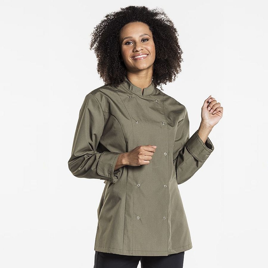 918 Chaud Devant® Kochjacke Lady Poco Dark Olive 918 Chaud Devant® Kochjacke Lady Poco Dark Olive