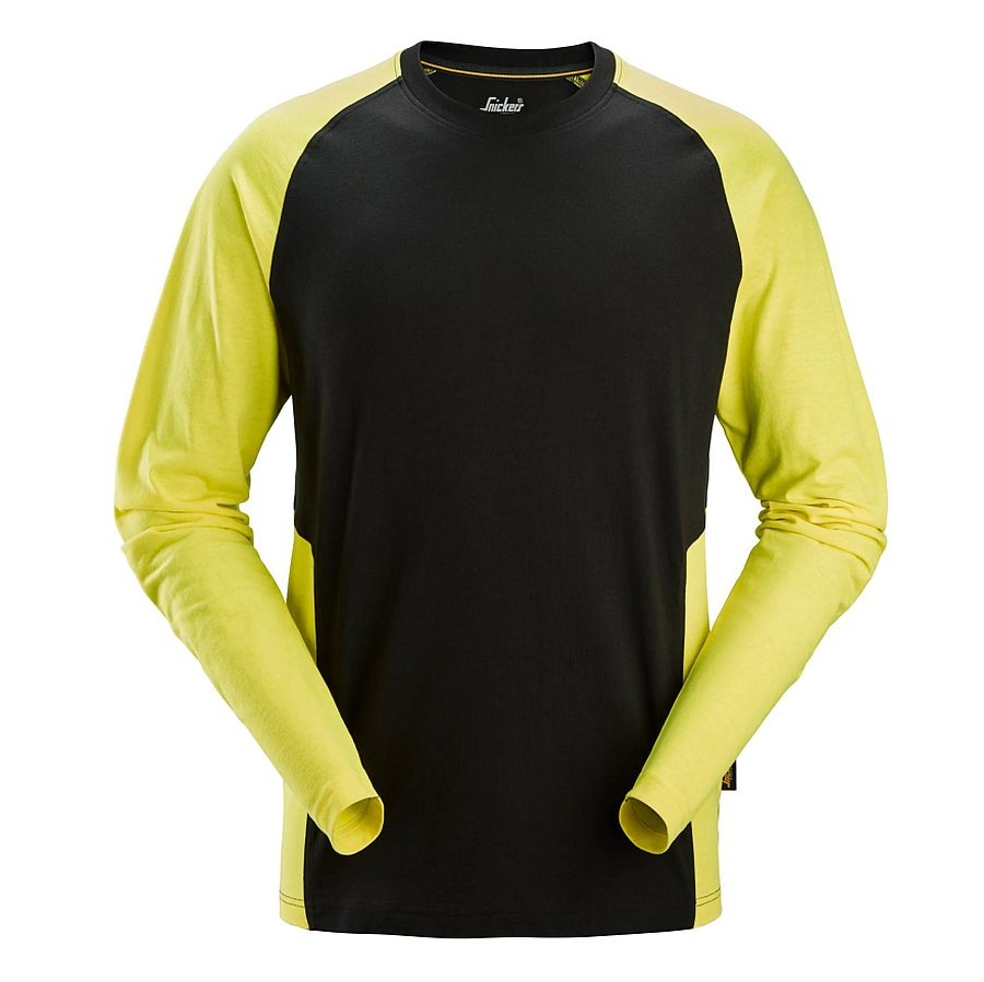 2450 Snickers Zweifarbiges Langarmshirt Baumwolle