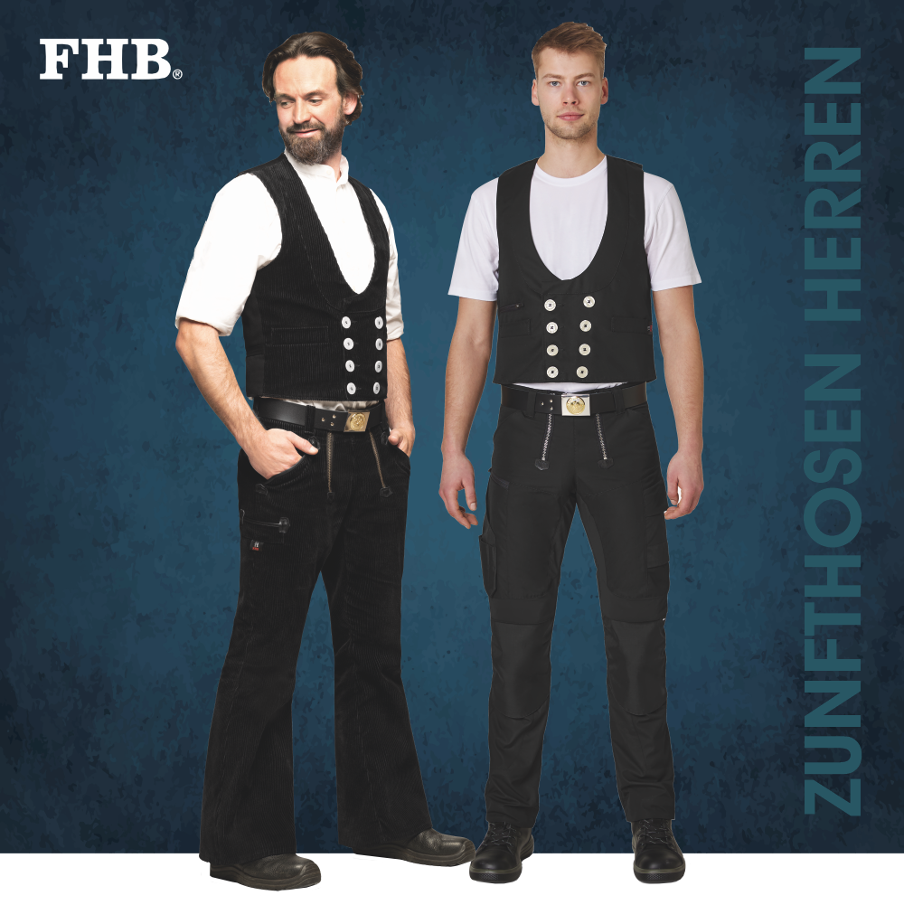 Zwei Zimmerer in FHB Zunftbekleidung