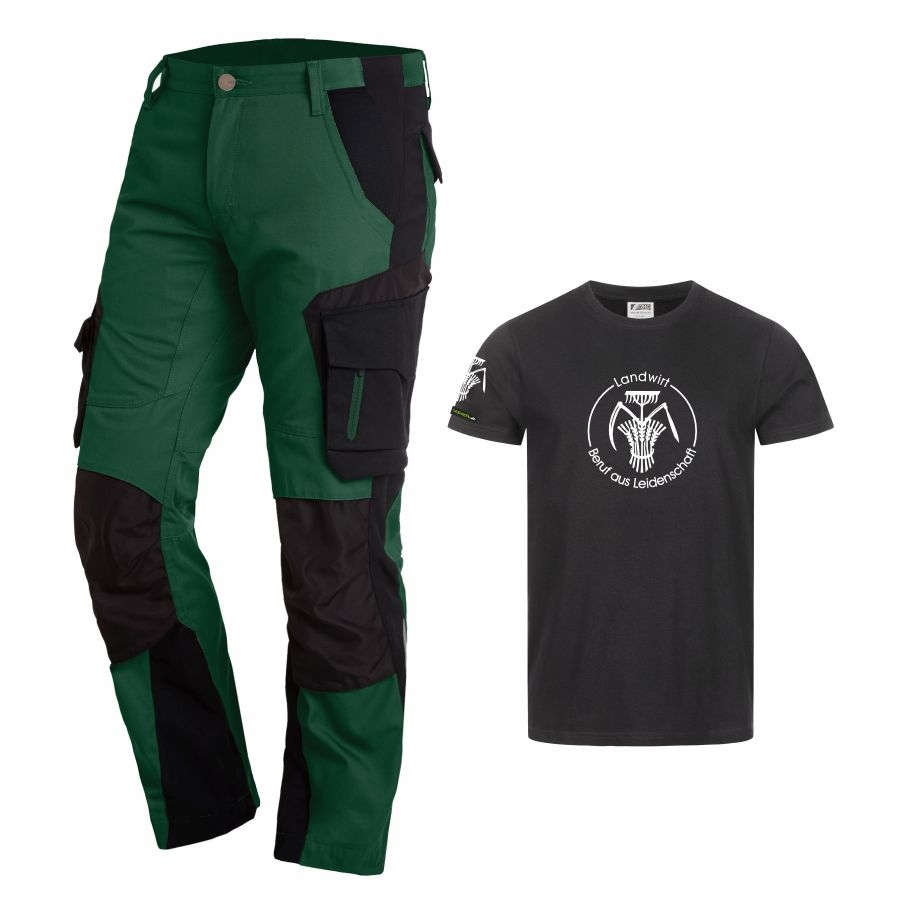 125100 FHB Arbeitshose Florian + T-Shirt Landwirt