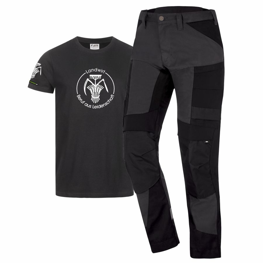 122110 FHB Arbeitshose Leo+Gratis T-Shirt Landwirt