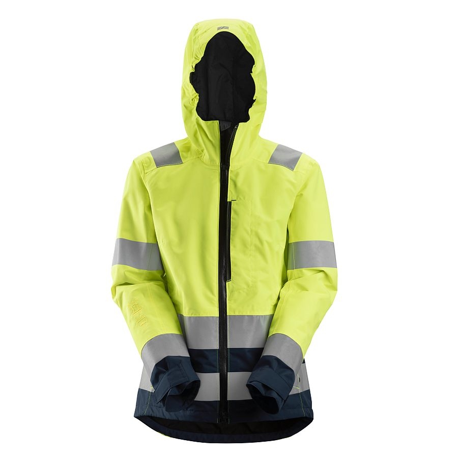 1347 Snickers AllroundWork Damen Shell Jacke HiVis