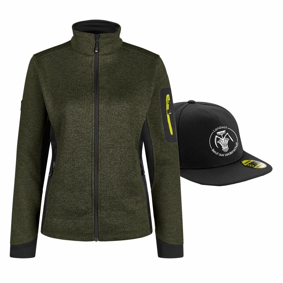 795/96 FHB Strickjacke Marieke + Kappe Landwirt