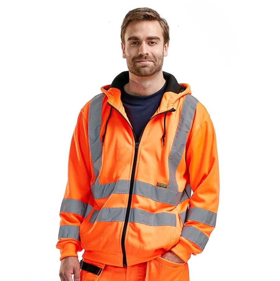 3346 Blakläder® Sweatjacke mit Kapuze Warnschutz