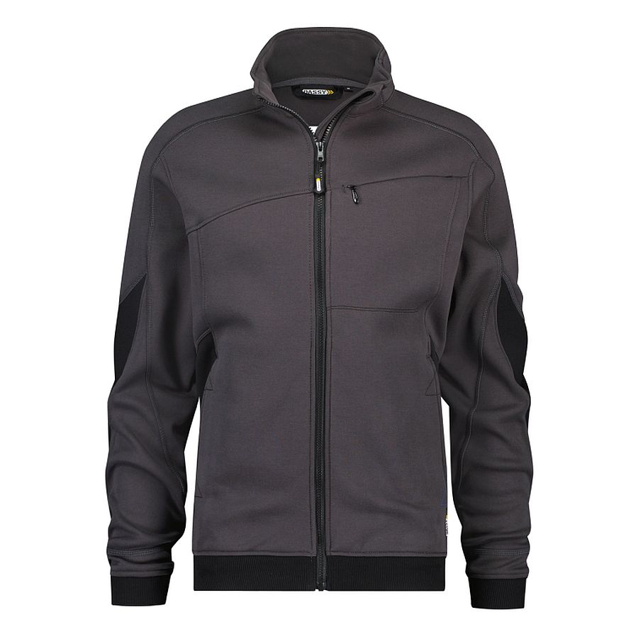 Dassy Velox Sweatshirtjacke Grau-schwarz – Bequemer Arbeitspullover Für Handwerk & Freizeit