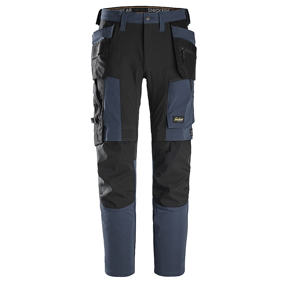 Snickers AllroundWork Stretch-Arbeitshose – EN 14404, Khaki-Schwarz, Herren Regular