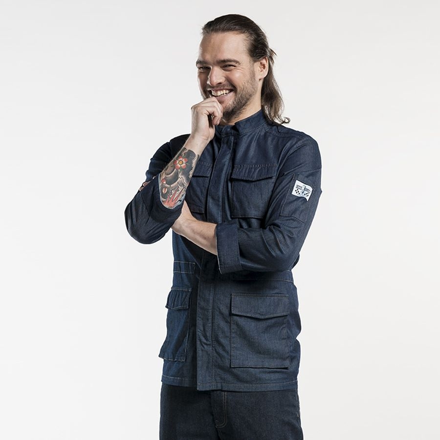 286 Chaud Devant® Kochjacke Parka Blue Denim 286 Chaud Devant® Kochjacke Parka Blue Denim