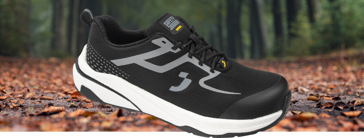 Barfußschuhe Freedom von Safety Jogger in natürlicher Umgebung.