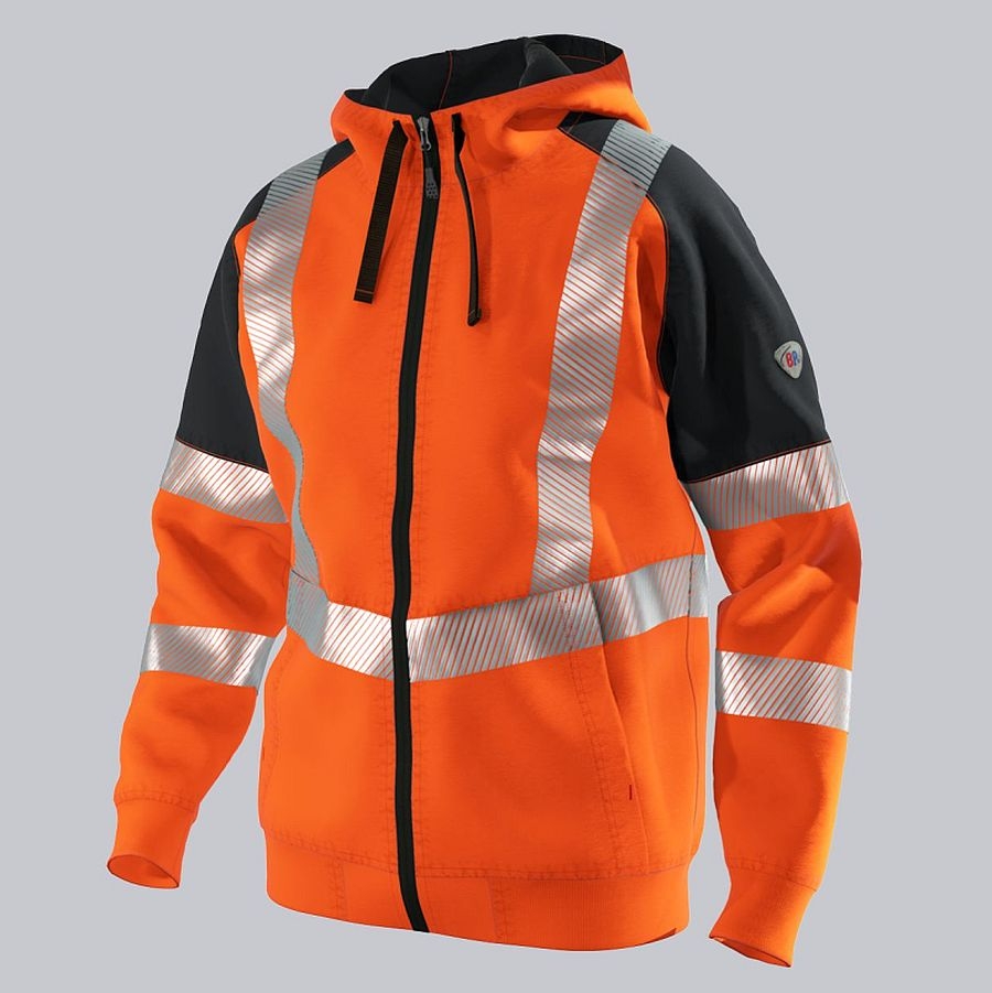 2138 BP Warnschutz Sweatjacke mit Kapuze 2138 BP Warnschutz Sweatjacke mit Kapuze