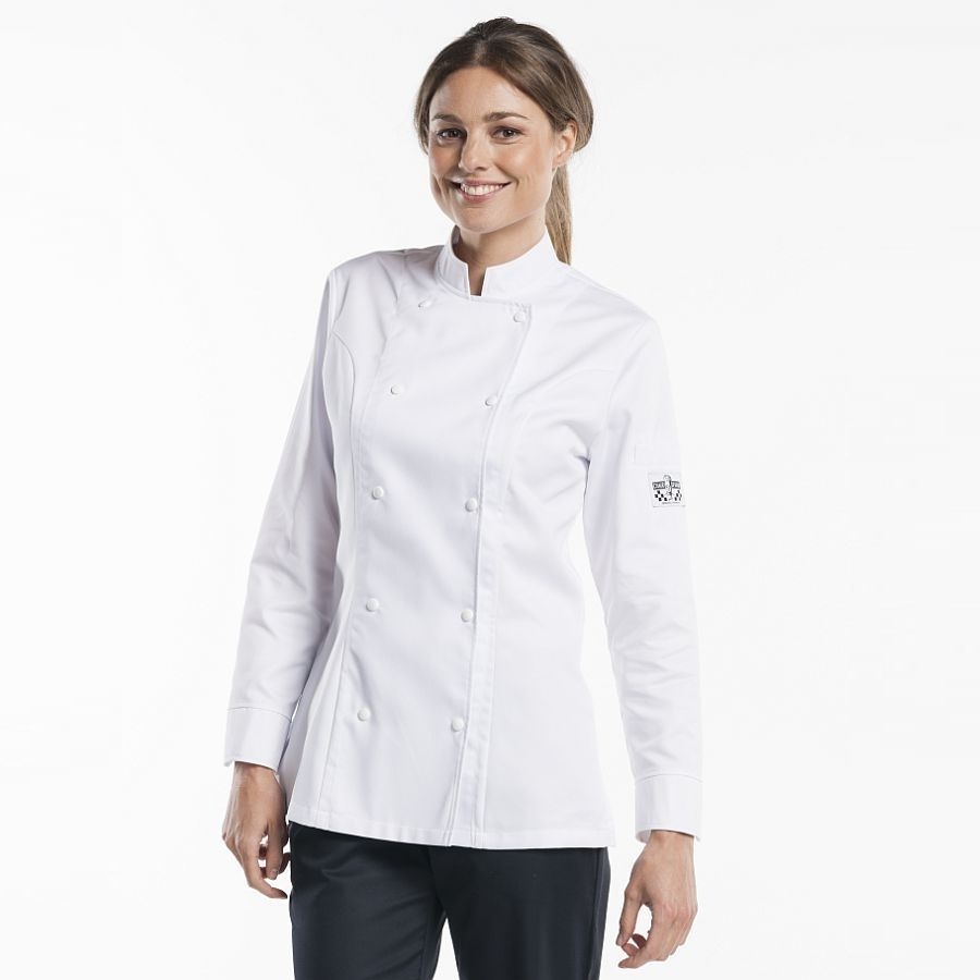 BP Damen Kochjacke Weiß – Perfekt Für Küche & Gastro, Bequeme Köchin-Jacke, Atmungsaktiv & Pflegeleicht