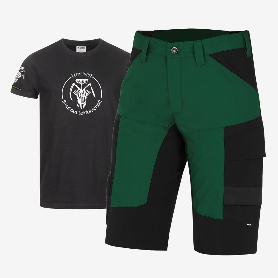 123130 FHB Short Kim Stretch+Gratis Shirt Landwirt 123130 FHB Short Kim Stretch+Gratis Shirt Landwirt