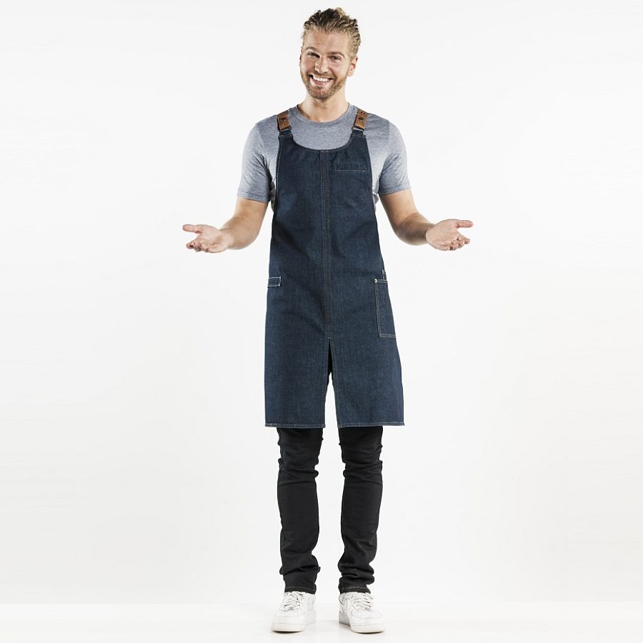 632 Chaud Devant® Schürze Forene Cross Blue Denim 632 Chaud Devant® Schürze Forene Cross Blue Denim