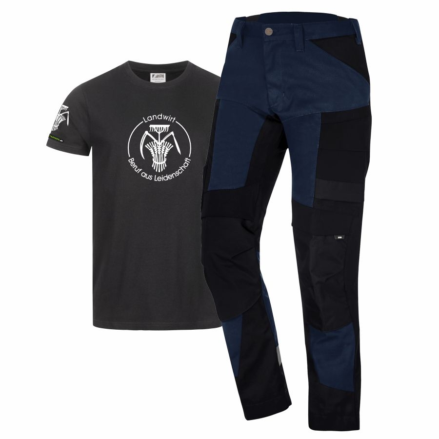 122110 FHB Arbeitshose Leo+Gratis T-Shirt Landwirt