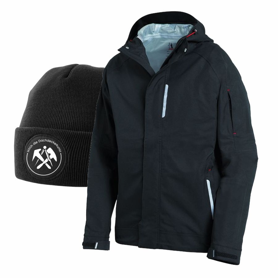783/35 FHB Regenjacke Boris + Beanie Dachdecker