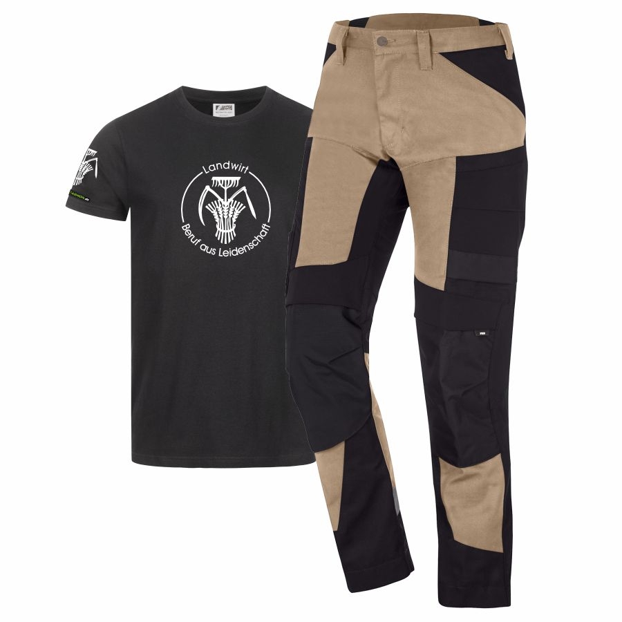 122110 FHB Arbeitshose Leo+Gratis T-Shirt Landwirt