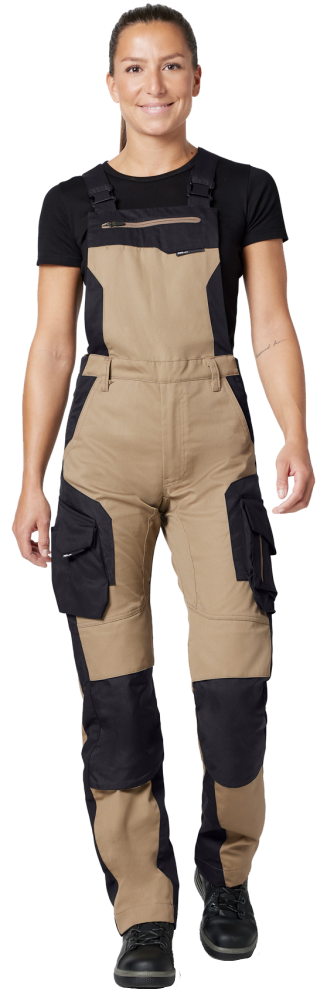 FHB Latzhose Pascal beige Snickers Dame in Latzhose