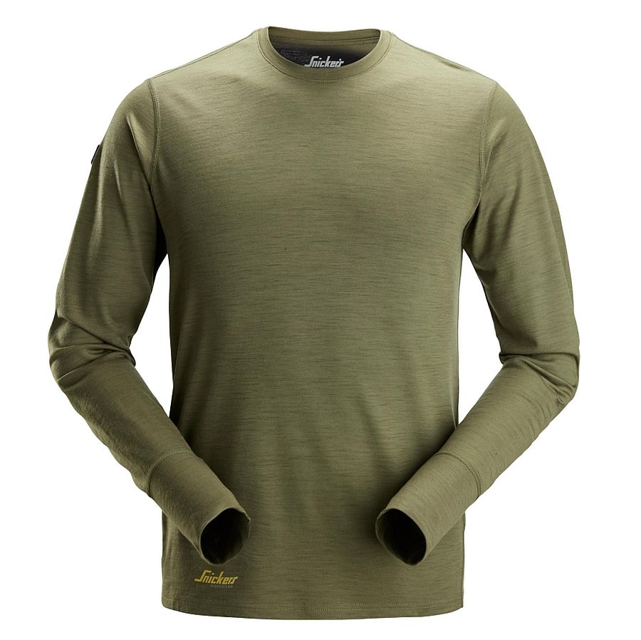 2451 Snickers Langarmshirt aus Merinowolle
