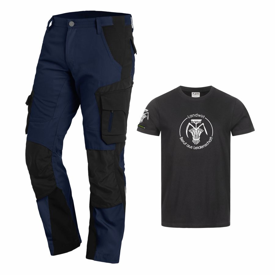 125100 FHB Arbeitshose Florian + T-Shirt Landwirt