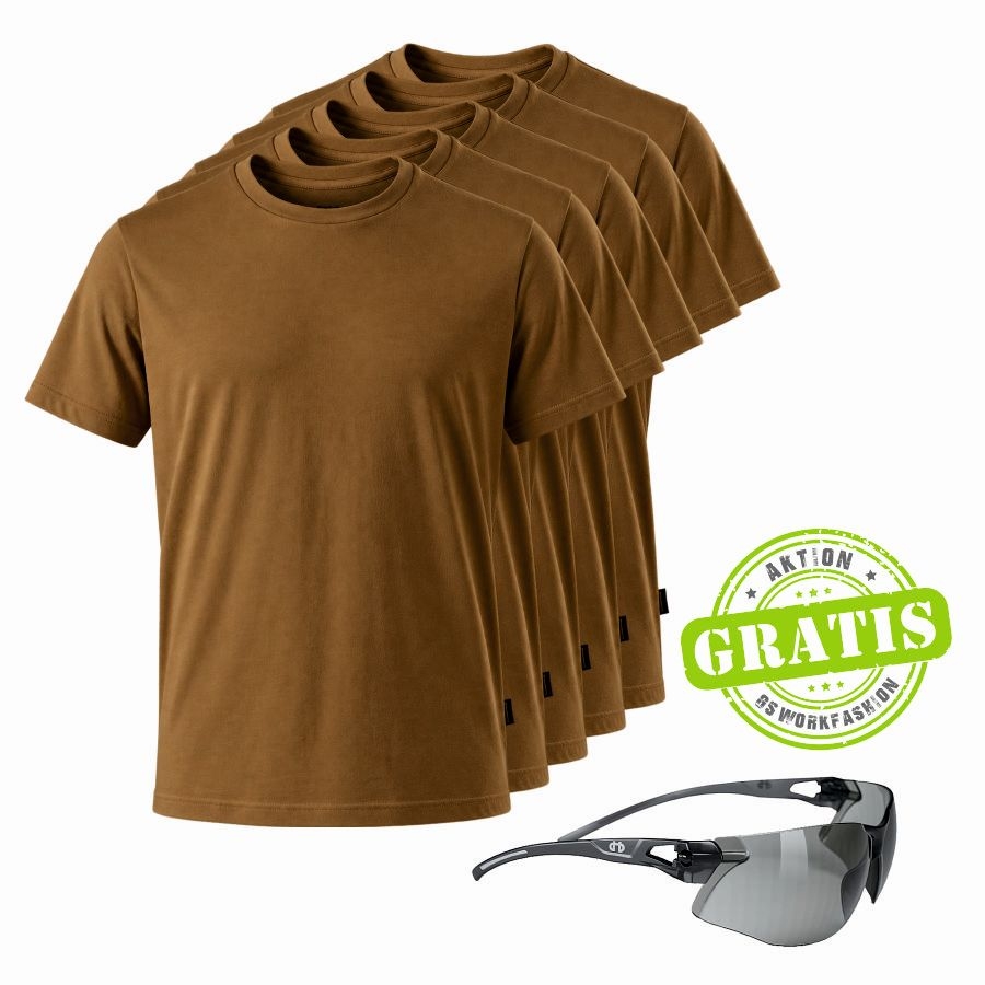 2502 Snickers T-Shirt 5er Pack+gratis Schutzbrille