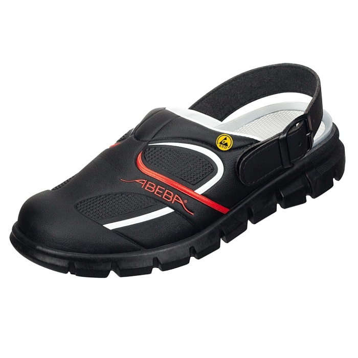 Abeba® Dynamic Clog ESD 37332 OB schwarz/rot Abeba® Dynamic Clog ESD 37332 OB schwarz/rot