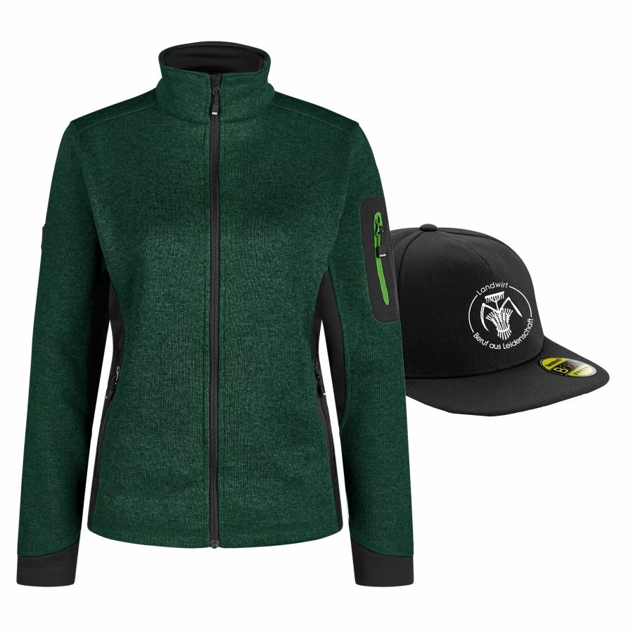 795/96 FHB Strickjacke Marieke + Kappe Landwirt