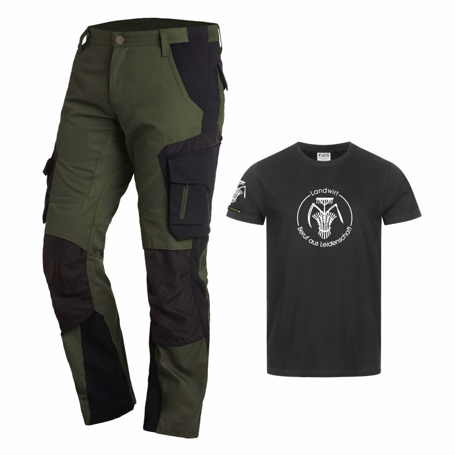 125100 FHB Arbeitshose Florian + T-Shirt Landwirt