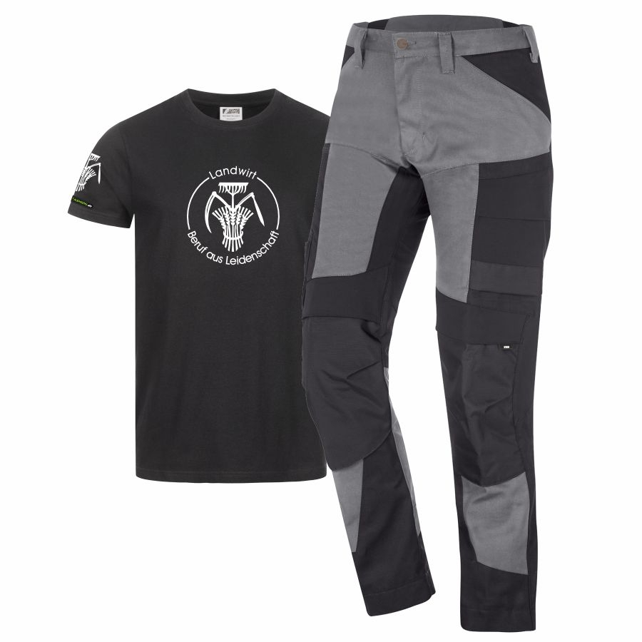 122110 FHB Arbeitshose Leo+Gratis T-Shirt Landwirt