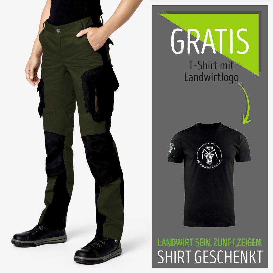 125600 FHB Damen Arbeitshose Alma+T-Shirt Landwirt