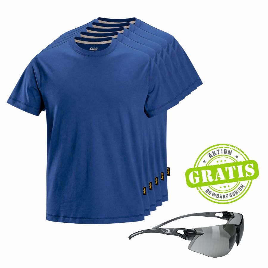 2502 Snickers T-Shirt 5er Pack+gratis Schutzbrille