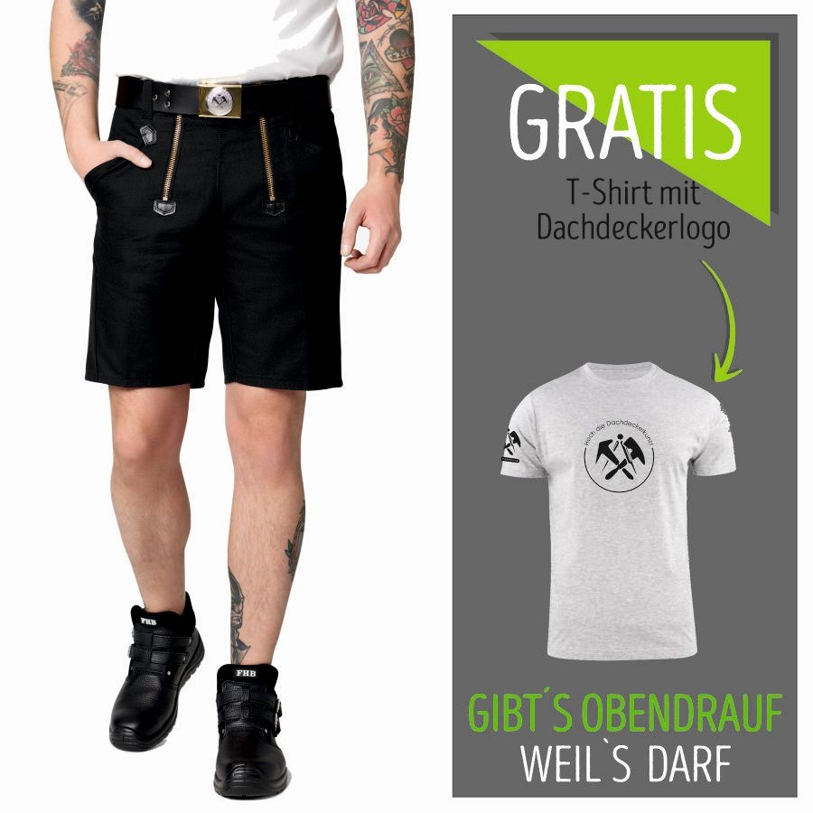 10033 FHB Zunftshort Wim+Gratis Dachdecker T-Shirt