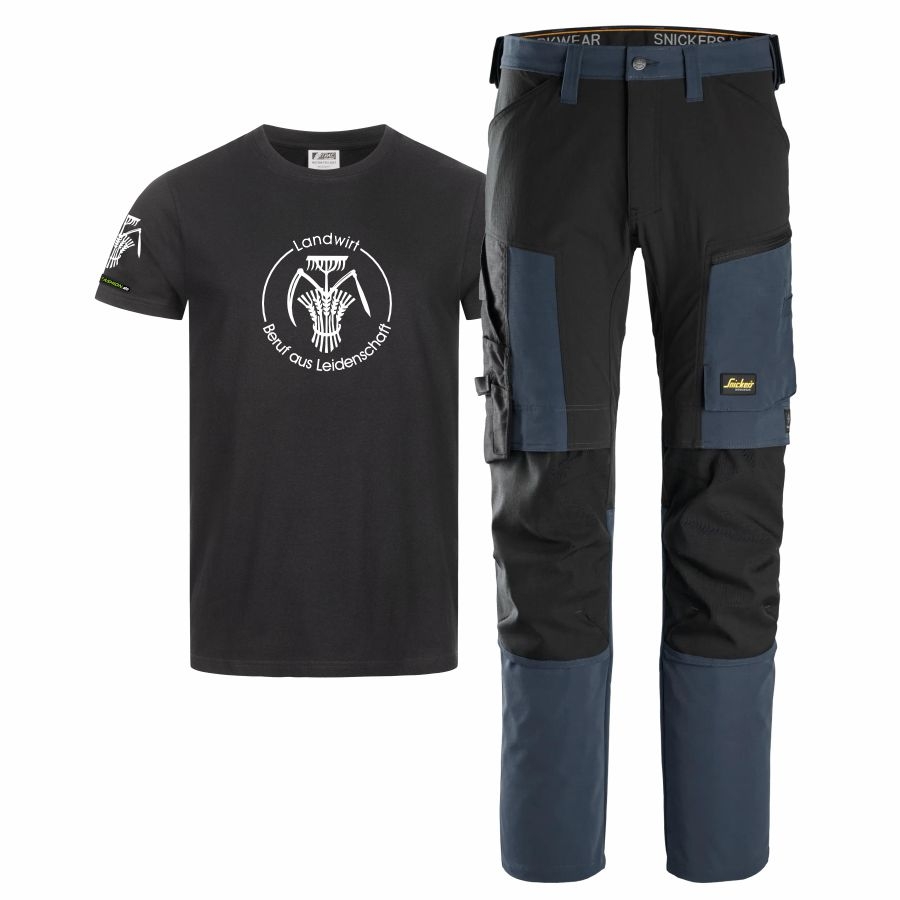 6318 Snickers All.Work Bundhose + T-Shirt Landwirt