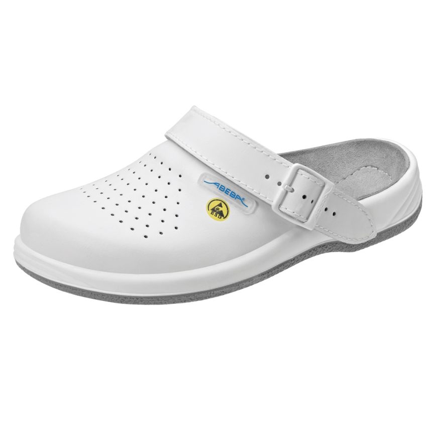 Abeba® ESD Clog 35600 OB weiss perforiert Abeba® ESD Clog 35600 OB weiss perforiert