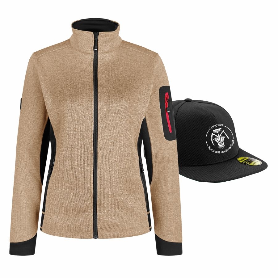 795/96 FHB Strickjacke Marieke + Kappe Landwirt